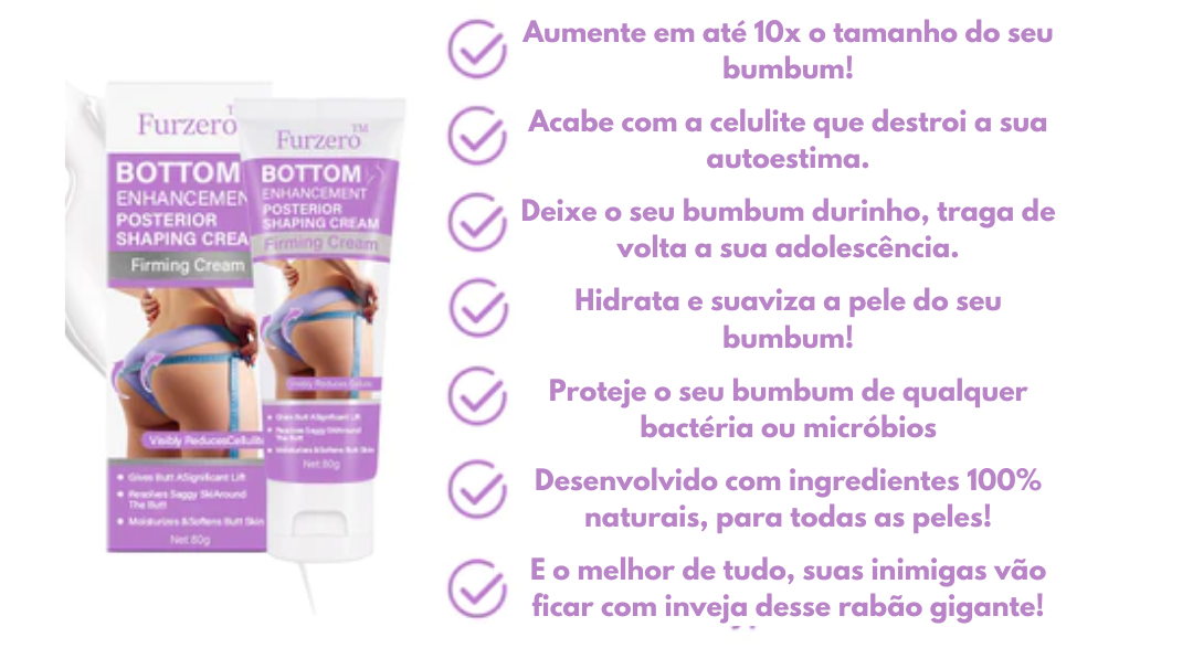Creme Aumeta Bumbum Contra Celulites Empina Bumbum Bottom Cream™