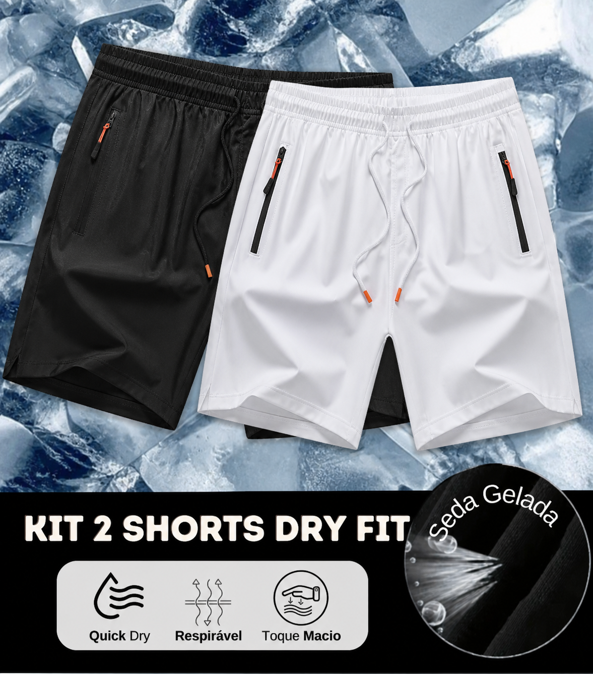 Kit 2 Shorts Dry Fit Premium - Conforto e Estilo