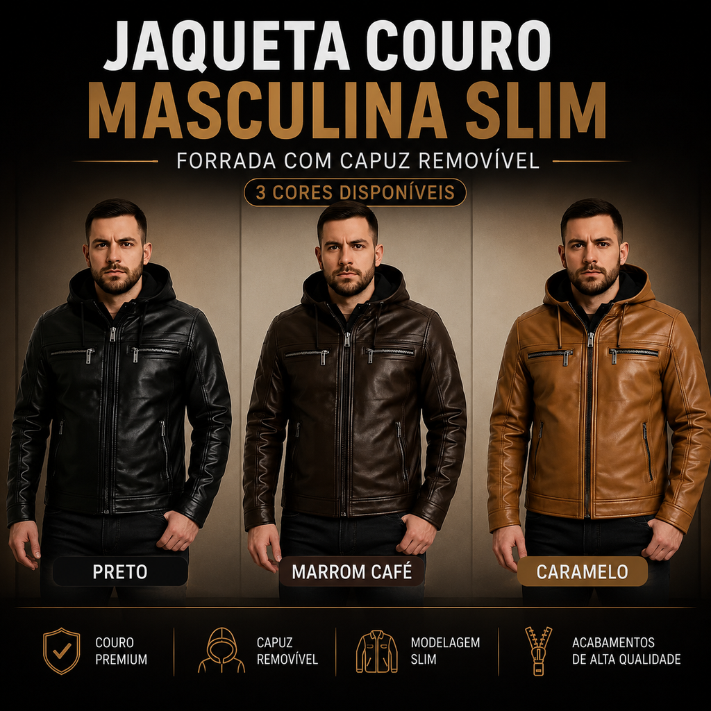 Jaqueta Couro Peluciada Premium – Inverno SeuKit