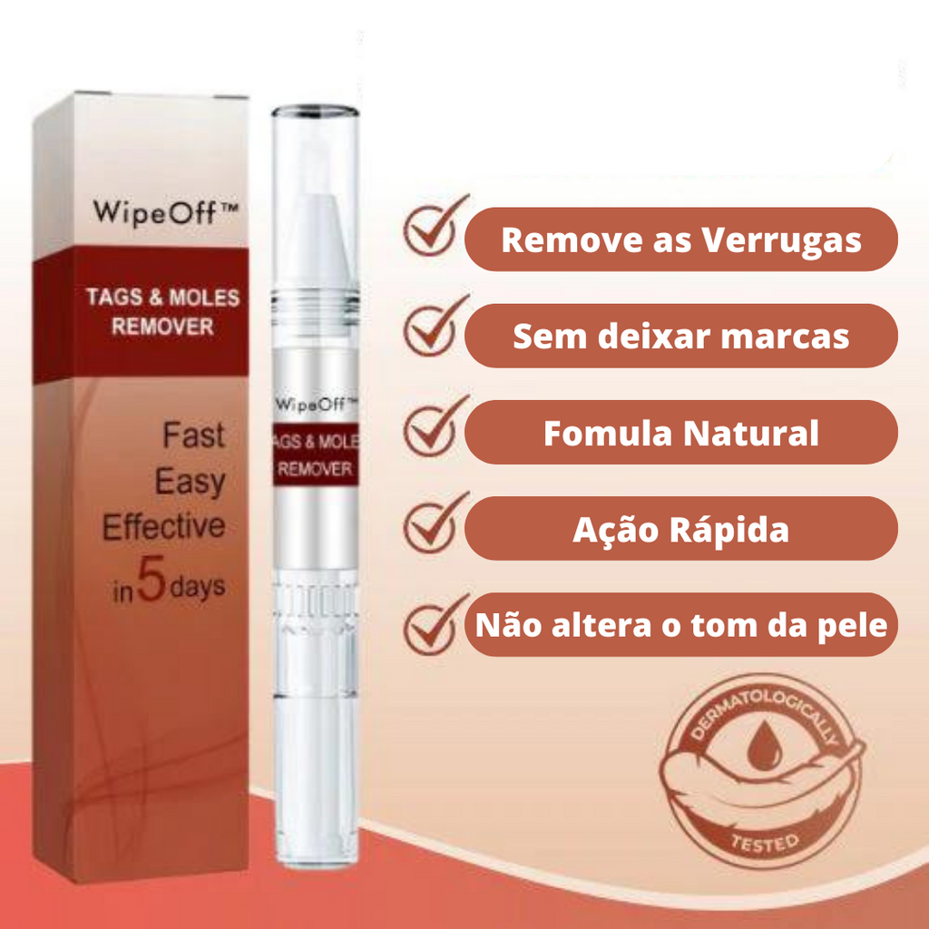 WipeOff™ Removedor de Verrugas |COMPRE 2 LEVE 3| + Frete Grátis