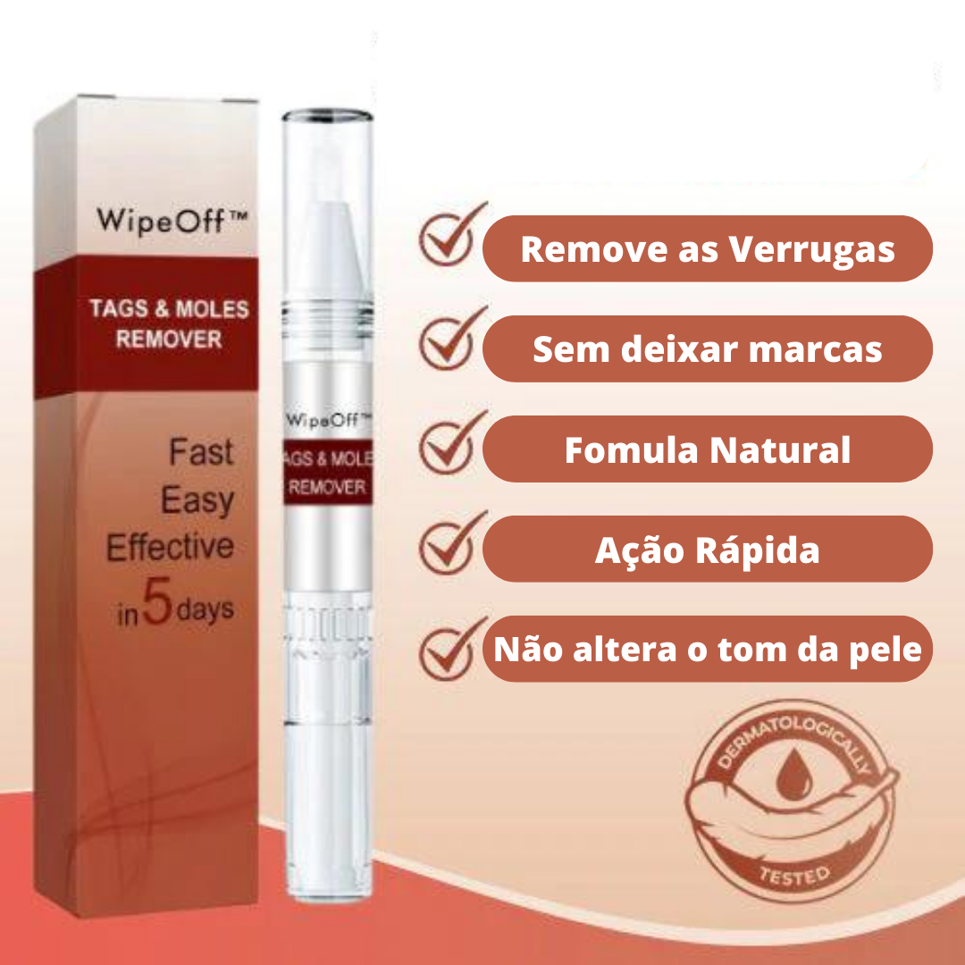 WipeOff™ Removedor de Verrugas |COMPRE 2 LEVE 3| + Frete Grátis