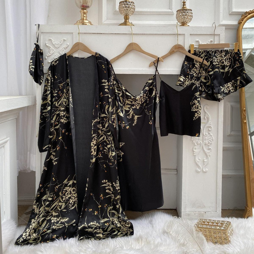 Conjunto Glamour Imperial em Cetim 4 Peças