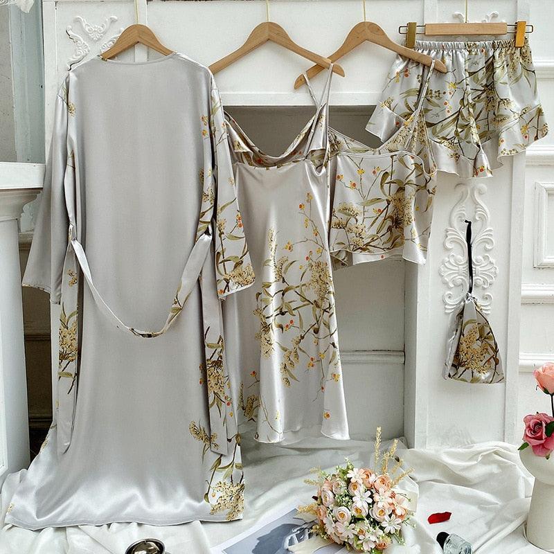 Conjunto Glamour Imperial em Cetim 4 Peças