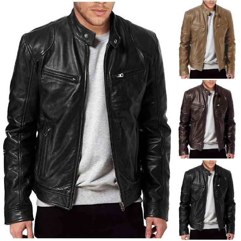 Jaqueta Masculina em Couro PU - Yakuza / Estilo Sofisticado e Minimalista!