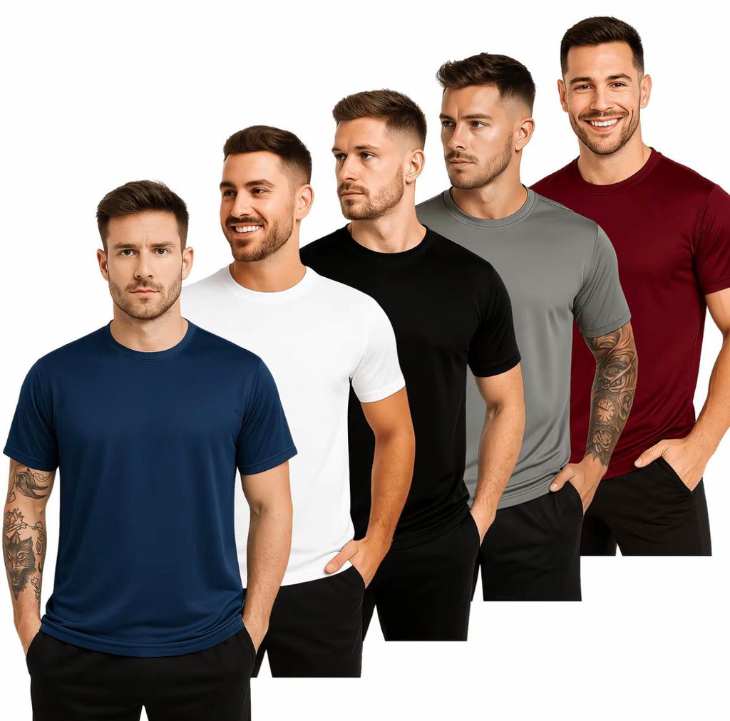 Kit 5 Camisetas Dry Fit Premium – Conforto e Secagem Rápida