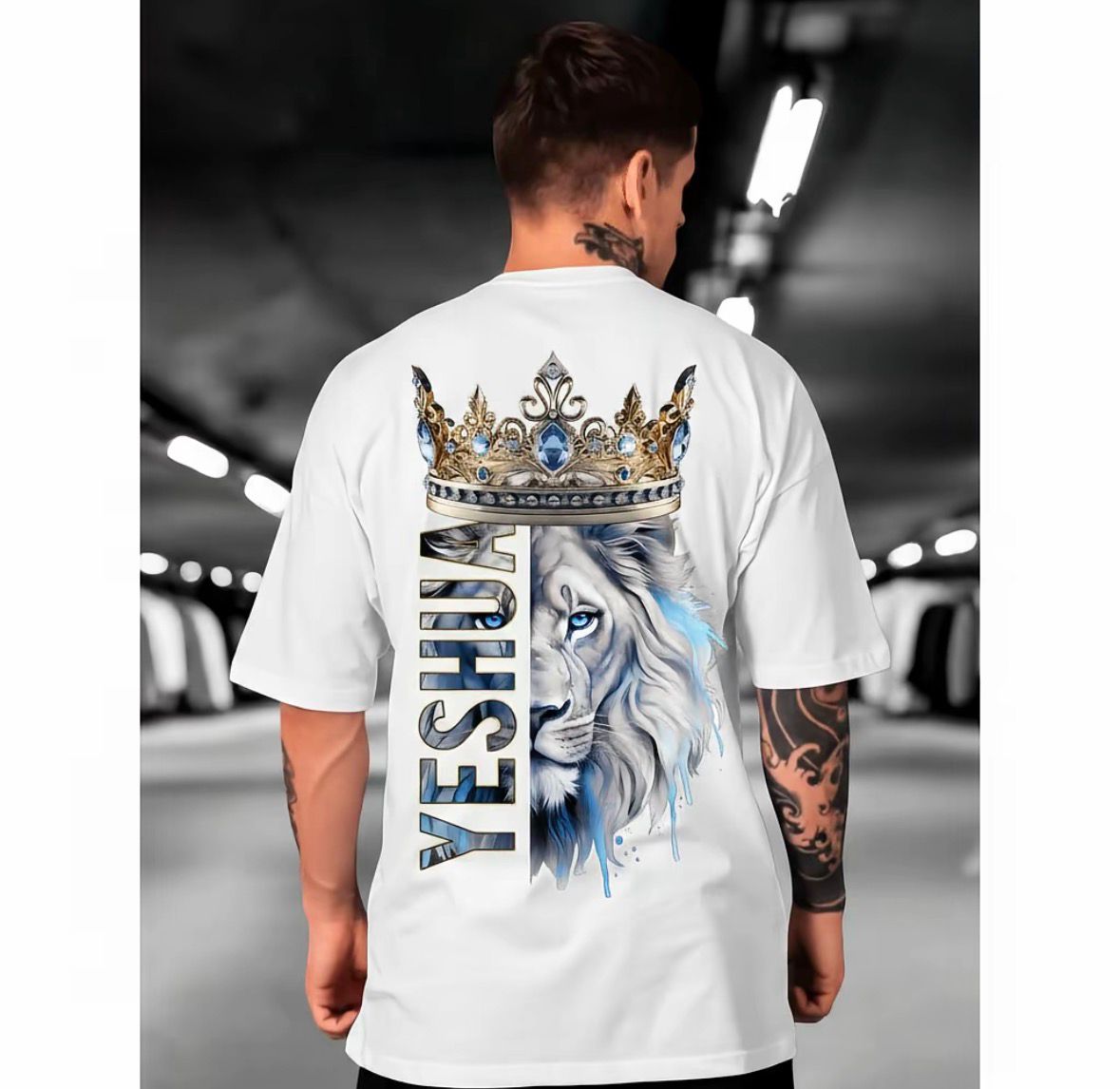 Camiseta Rei Leão Sagrado ✝️ – Estilo e Fé