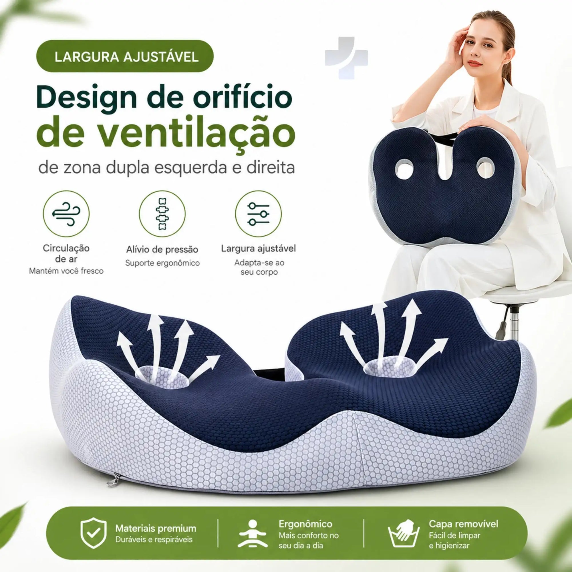 Almofada de Assento Ortopédico para Cóccix