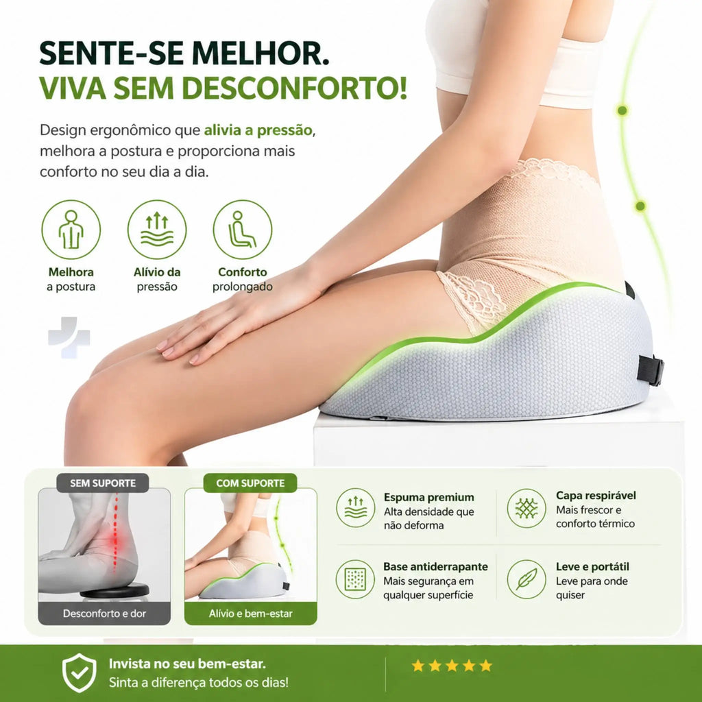 Almofada de Assento Ortopédico para Cóccix