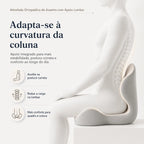 Almofada Ortopédica de Assento com Apoio Lombar