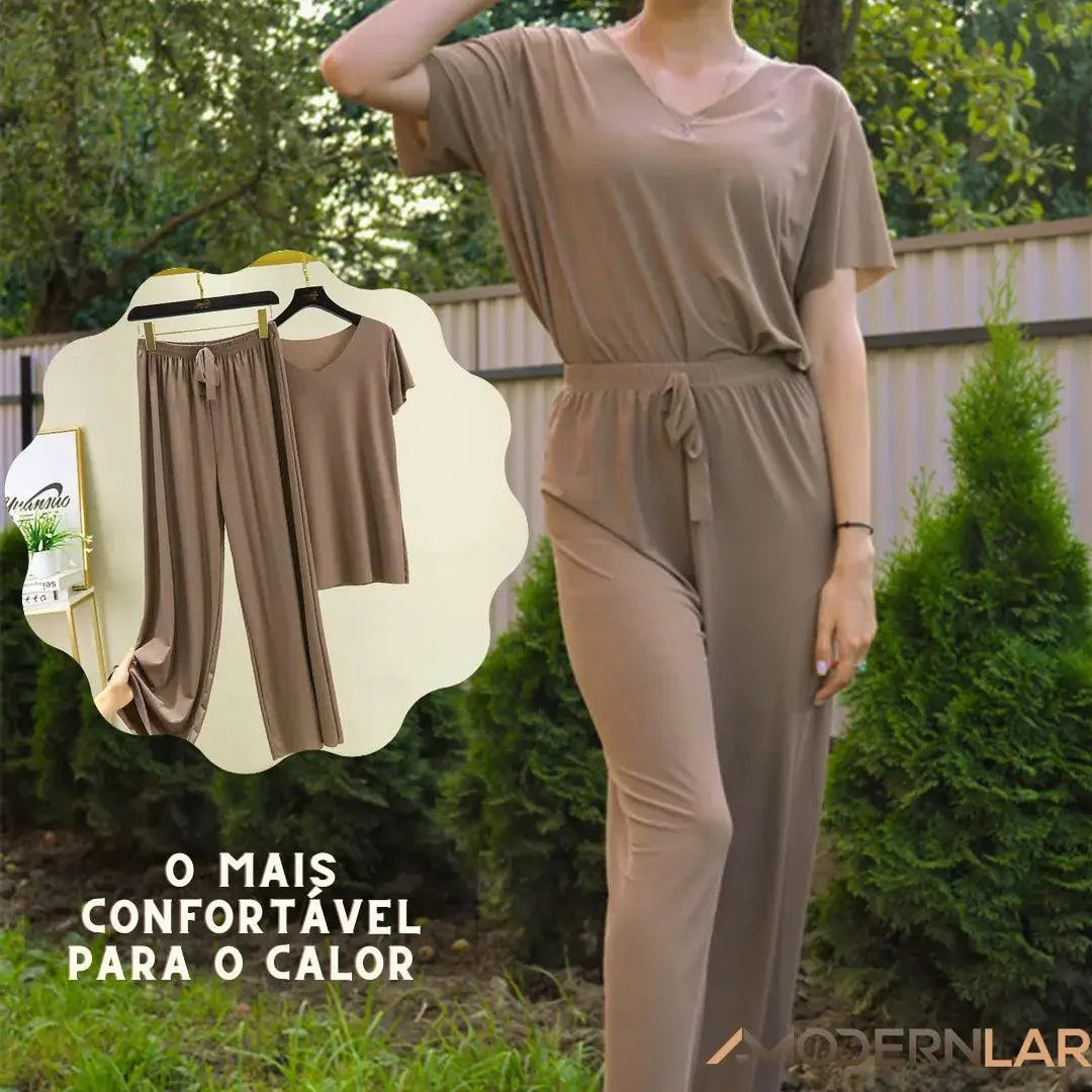 (Super Promo: Compre 1 e Leve 2) Conjunto Gentle Camiseta + Calça / Nova tendencia verão 2025/2026!
