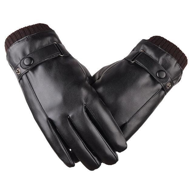 Luva de Inverno Masculinas Forrada - Couro Sintético